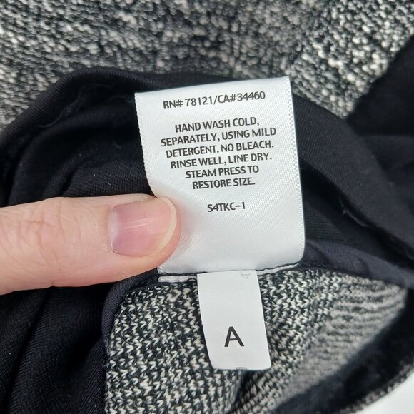 Eileen Fisher Tweed Jacket Dress Suit Set Medium Black Gray Officecore Business - Picture 14 of 16